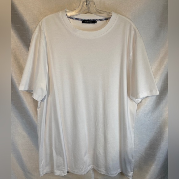 NWOT Bugatchi White Short Sleeve Crew Neck Mens XLG - Picture 10 of 10